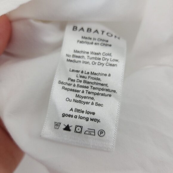 Aritzia Babaton Malik Blouse Top Shirt Off Shoulder Tie Sleeve White XS - Picture 5 of 7